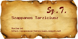 Szappanos Tarziciusz névjegykártya